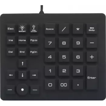 Renkforce USB-Nummernblock spritzwassergeschützt, staubgeschützt, mit Trackball Schwarz (RF-4791687)