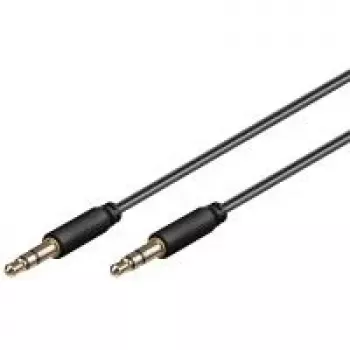 Wentronic Goobay 3,5 mm Klinken-Verbindungskabel, 1,5 m, Stereo, Vergoldet, Schwarz 69106