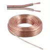 Wentronic Goobay Lautsprecherkabel Transparent CU, 10 m Rolle, 2 x 2,5 mm² 15130