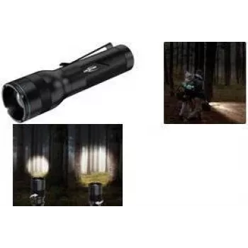 ANSMANN Adventure TA500BF LED-Taschenlampe, Schwarz mit Gürtelclip, 470 Lumen, fokussierbar, IPX4 1600-0762
