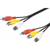 Wentronic Goobay RCA-Verbindungskabel 5 m, 3x RCA Stecker zu 3x RCA Stecker 50383