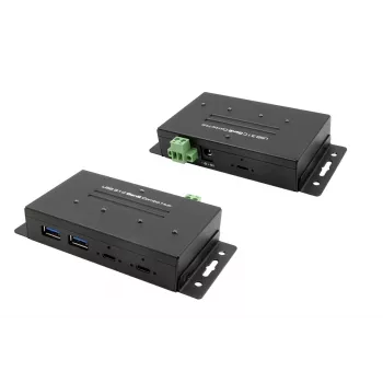 EXSYS EX-1240HMVS Industrial 4-Port USB 3.2 Gen 2 Hub, DIN-Schienen-montierbar, Metall