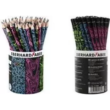 FABER-CASTELL EBERHARD FABER NEON HB Graphitstifte, 72er-Pack runder Köcher, 2,0 mm Mine, holzfrei 511899