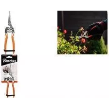 Bradas V-SERIES Bypass-Gartenschere mit geradem Edelstahlmesser, Orange, 1 Stück (KT-V1020)