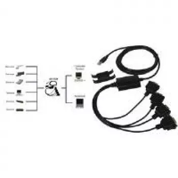 EXSYS EX-1324 USB 2.0 auf 4-Port RS-232 Seriell Adapter, Metallgehäuse, FTDI Chipsatz, 921,6 Kbps, DB9 Stecker