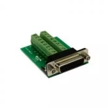 EXSYS EX-49015 D-SUB 15-pol Stecker auf 16-pol Schraubklemmenblock Adapter, Grün/Silber