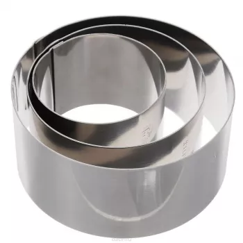 Metaltex Runde Edelstahl-Kochringe, 3er-Set, Silber, 45 mm Höhe 204536010