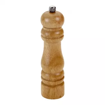 Metaltex Spice Line Manuelle Gewürzmühle, Gummibaumholz, Braun, 170 mm, Verstellbarer Mahlgrad, Nachfüllung von oben, 1 Stück 586017010