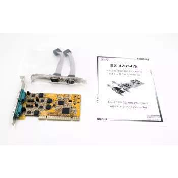 EXSYS EX-42034IS 4-Port RS-232/422/485 PCI-Seriellkarte mit Überspannungsschutz & optischer Isolierung