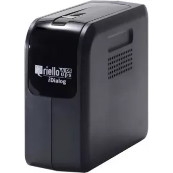 Riello UPS iDialog IDG 600 - 600 VA Line-Interactive USV, 4 Schuko-Ausgänge, USB, Tower, Schwarz