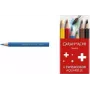 Caran d'Ache Swisscolor Aquarelle wasserlösliche Buntstifte, 6er-Set, Zedernholz, hexagonal 1286.806