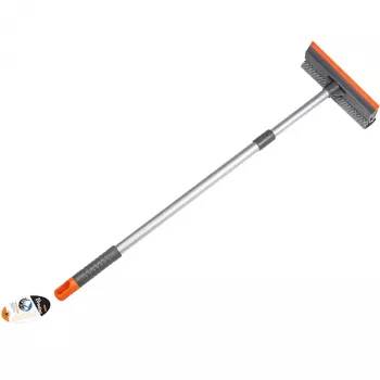 Bradas ES2110 Teleskop-Autofensterreiniger mit Schwamm und Gummiabzieher, 600-950 mm, 200 mm Schwammbreite