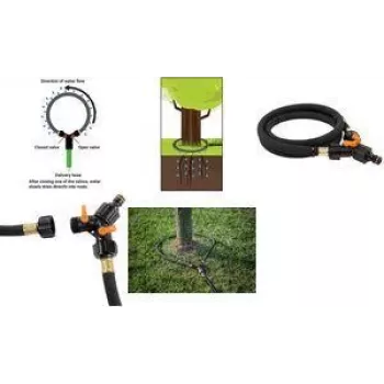 Bradas Bewässerungsring mit Ventilen, 1/2 Zoll, 2,0 m, Max. Druck 0,7 bar, leitet Wasser zur Wurzelzone (WADC1/220)