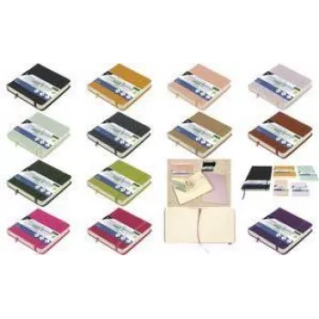 KANGARO K-861253 Skizzenbuch, 80 Blatt, 120 x 120 mm, Heidekraut-violetter PU-Hardcover, 140 g/m² cremefarbenes Papier
