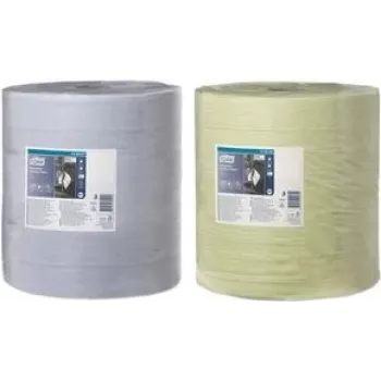 TORK Industrie-Wischpapierrolle, 3-lagig, grün, 340 m, perforiert, geprägt, 1 Rolle (129364)