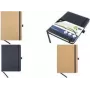 KANGARO A5 kariertes Notizbuch, 96 Blatt, schwarzer PU-Hardcover, 80 g/m² Chamois-Papier K-552641