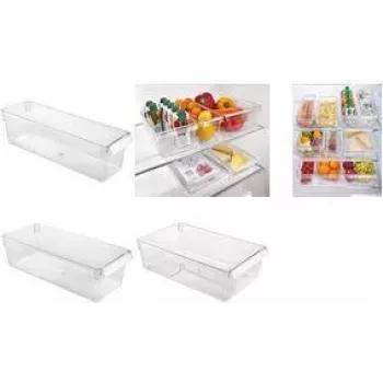 Metaltex Frigo-System Organizer, klein, transparent, Polystyrol (PS), für Kühlschrank-Organisation, 1 Stück 235405000