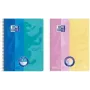 Oxford Collegeblock DUO Touch A4+ Pink/Gelb - 80 Blatt liniert mit Soft-Touch-Hülle 400207175