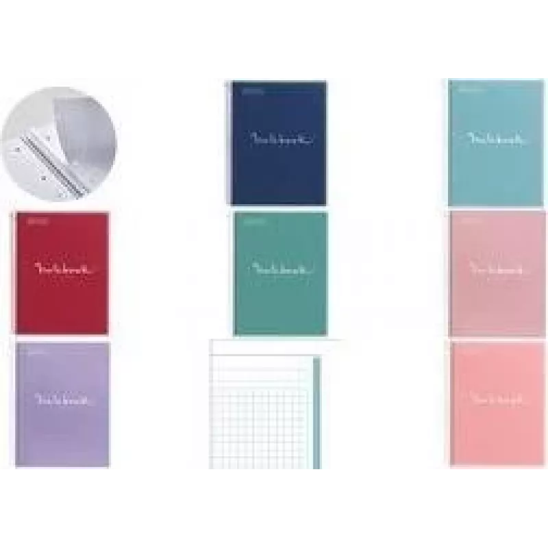 MIQUELRIUS College Block Notizbuch EMOTIONS A4 kariert Türkis, 80 Blatt, 90 g/m² weißes Papier, 1 Stück MR46061