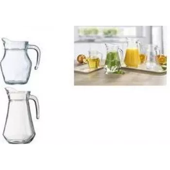 Esmeyer Arcoroc ARC Glaskrug, 1,0 L, Hartglas, ohne Deckel, 6er-Pack (410-018)