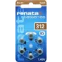 Renata ZA312 Zink-Luft Hörgerätebatterie PR41 165 mAh 1,4 V 6er-Pack ZA312.DP6 0HG