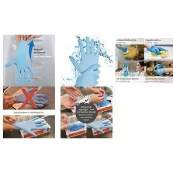 HYGOSTAR Rapid-On Nitrilhandschuhe, XL, Blau, Puderfrei, 1 Paar 270306