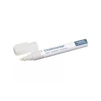 EUROPEL Kreidemarker 6 mm, Weiß, Rund-/Keilspitze, Blisterverpackung (1 Stück) 356505
