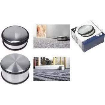 Kangaro K-11000 verchromter Metall-Türstopper, 100 mm Durchmesser, 45 mm Höhe, 1,25 kg