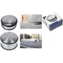 Kangaro K-11000 verchromter Metall-Türstopper, 100 mm Durchmesser, 45 mm Höhe, 1,25 kg