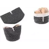 Metaltex Faltbarer Brotkorb, 100% Baumwolle, Schwarz/Beige, Knopfverschluss, 1 Stück 239250000