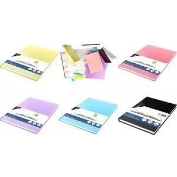 Kangaro K-5350 Skizzenbuch, 80 Blatt, A4, pastellgelbes Papier, 100 g/m², säurefrei, Hardcover