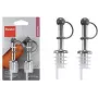 Metaltex Edelstahl Flaschenausgießer, 2-teiliges Set mit PE-Stopfen, kontrolliertes Ausgießen für Öl, Essig, Dressings 257100080