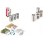 Metaltex Shake Line Gewürzstreuer-Set, 3 Teile, Glas mit Edelstahl- und Kunststoff-Drehdeckeln, je 100 ml 259851000