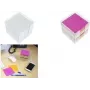 KANGARO K-6301 Transparente Notizbox, vorbefüllt mit 700 Blättern in verschiedenen Farben, Kunststoff mit Griffmulde