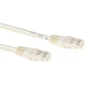ACT Cat6a U/UTP Patchkabel, 0,25m, Elfenbein, RJ45, 10Gbps, 500MHz IB3352