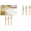 Kangaro Einweg-Holzbesteck-Set, 200 Stück, Birkenholz, 160 mm, biologisch abbaubar K-157510