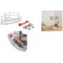 Metaltex Reflex LUXY & VacuumFix Eckregal, Silber, 1 Etage, bohrfreie Montage 403330000