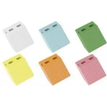 KANGARO K-701112 Nummerierte Garderobenmarken 1-1000, 105 x 42 mm, Grün, Papier 70 g/m², Geleimter Block mit 1000 Stück