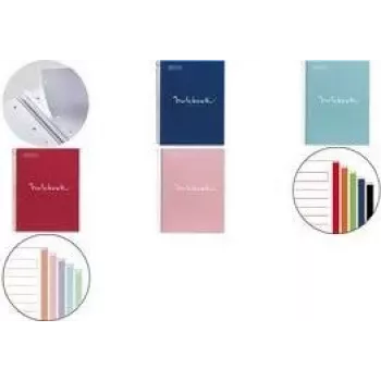 MIQUELRIUS Collegeblock Notizbuch EMOTIONS, DIN A5, Rosa kariert, 120 Blatt, 90 g/m², Spiralbindung (MR46093)