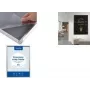 EUROPEL Economy A3 silber eloxierter Aluminium-Klapprahmen, 25 mm abgerundetes Profil, entspiegeltes PVC, Wandmontage 355093