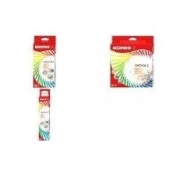 Kores KROMAS Buntstifte, 24 verschiedene Farben, Dreieckige Weiche Mine, Lindenholz, Leichtes Anspitzen, Kartonetui BB93392