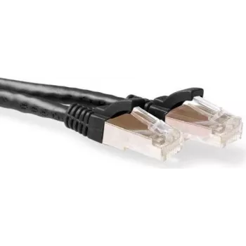 ACT 15m LSZH S/FTP CAT6A Snagless Patchkabel, Schwarz (FB7915)
