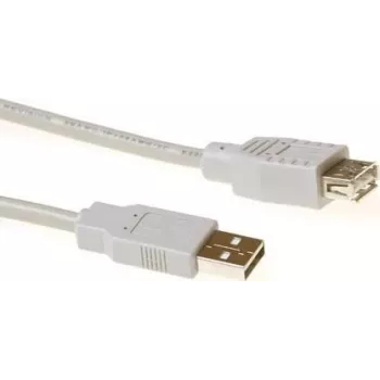 ACT SB2198 USB 2.0 Verlängerungskabel USB-A Stecker auf USB-A Buchse, 1,8 m, Elfenbein
