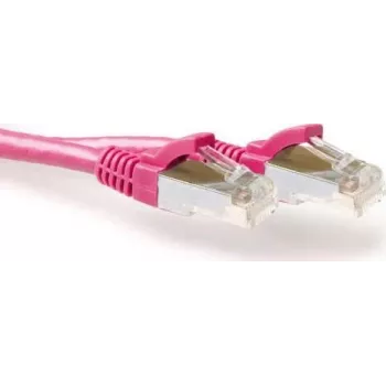 ACT Rosa 0,5m LSZH S/FTP CAT6A Snagless RJ45 Patchkabel (FB8800)