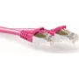 ACT Rosa 0,5m LSZH S/FTP CAT6A Snagless RJ45 Patchkabel (FB8800)