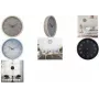 NEXTIME NXT ECO Wanduhr 300 mm beiges Zifferblatt graues Gehäuse weiße Ziffern Quarz 7373BE