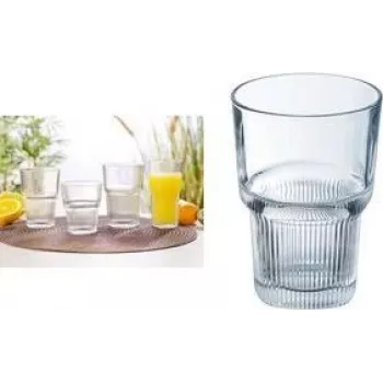 Esmeyer Arcoroc Starline Trinkgläser-Set, 460 ml, gehärtetes Glas, spülmaschinenfest, stapelbar, 6 Stück 384-6736
