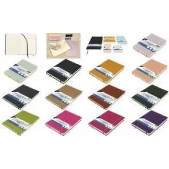 Kangaro K-861249 A4 Skizzenbuch, 80 Blatt, 140 g/m² cremefarbenes Papier, limettengrüner PU-Hardcover