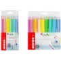 Kores Kolores Pastel Dreieckige Buntstifte, 12 verschiedene Pastellfarben, 3 mm Mine, Hohe Pigmentierung, Kartonetui BB93311