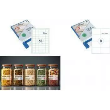 RILLPRINT Universal-Etiketten 210 x 99 mm Transparent Selbstklebend für Tintenstrahl-, Laser- & Farblaserdrucker - 1 Packung (83251)